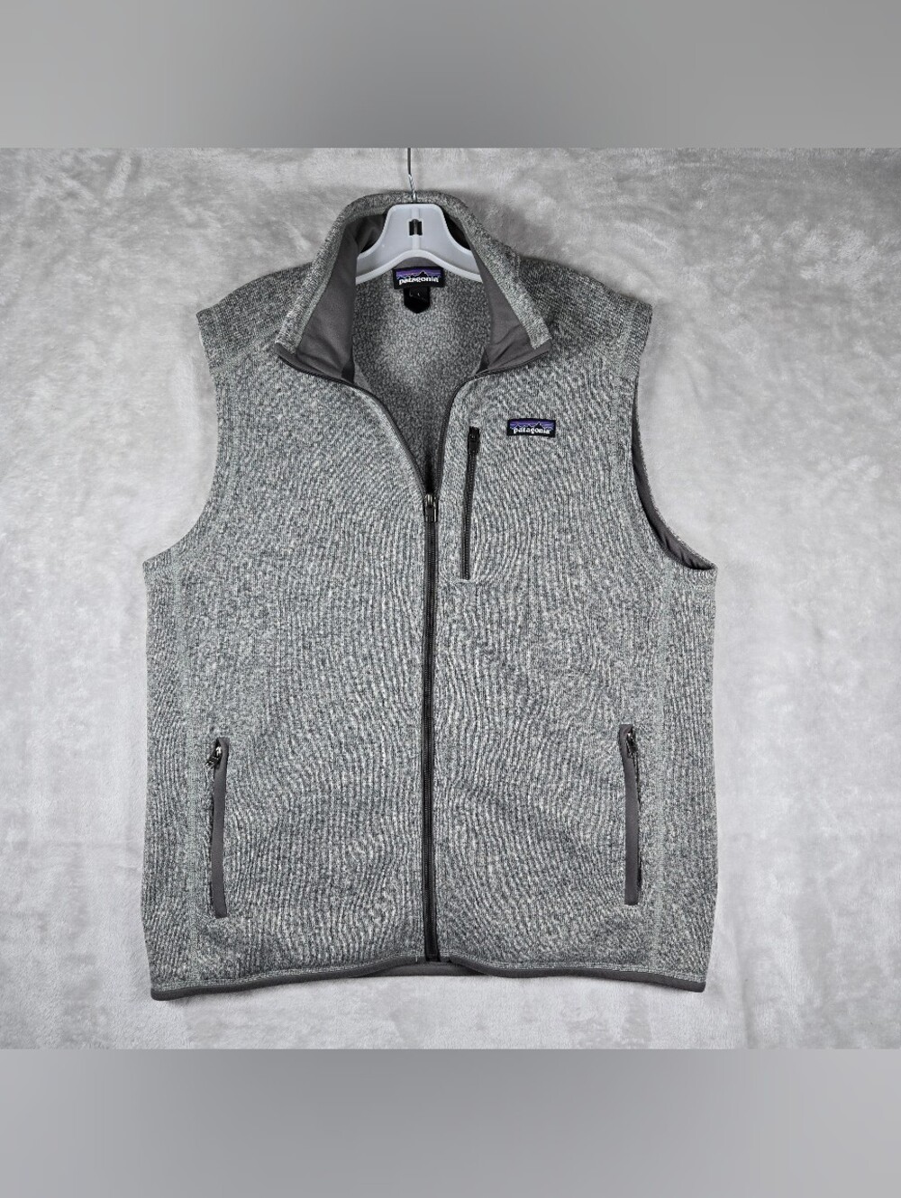 Patagonia Better Sweater Vest Mens Size L Large Stonewash Gray Fleece Full Zip